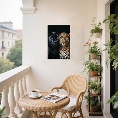 Leopard Canvas Wall Art Big Cats Wildlife Painting Jungle Animal Wall Decor W…