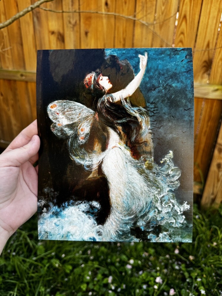 Mermaid Wall Art Print Of A Painting Art Mermaids Decor 8×10 Selkie Nymph Fairy