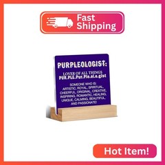 Purple Gifts for Women Men, Birthday Gifts for Mom Sister Friends, Purple Acryli
