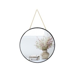 11.8 inch Small Black Round Wall Mirror for Bathroom, Entryway, Living Room