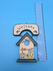 Handmade And Painted Welcome Home Sweet Home Hanging Wood Decor 7in’