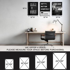 Motivational Wall Decor Inspirational Wall Art Canvas Poster Success Goal Art…