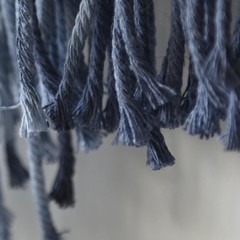 New Large Blue Macrame Wall Hanging Boho Tapestry 57×39