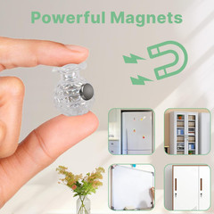 Cute Mini Vase Magnets for Fridge, Tiny Plant Glass Vases with Flowers, Magnetic