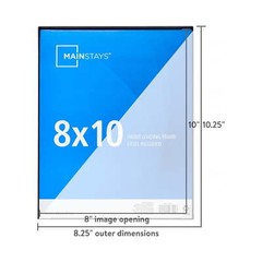(6 pack) 8×10 Front Loading Basic Tabletop Picture Frame, Black