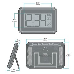 4 pack 4.90″ Digital Table & Wall Clock W/ 12-Hour Display & Alarm New