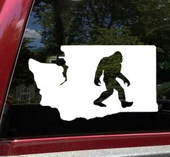 Washington State Bigfoot Vinyl Decal V1 – Sasquatch PNW – Die Cut Decal WA