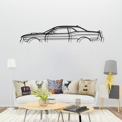 Challenger Scatpack Classic Silhouette Metal Wall Art, Metal Car Wall Art