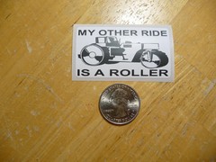 MY OTHER RIDE IS A ROAD ROLLER STICKER DECAL 1 – 50 BULK PACK FUNNY CONSTRUCTION