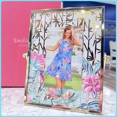 NEW Lilly Pulitzer Slathouse Soiree Gold Picture Frame with Box NWT NIB BNIB