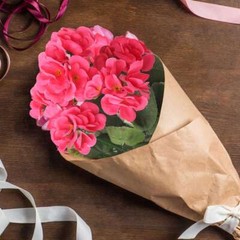 1-3X Artificial Geraniums UV Resistant Silk Flower Outdoor Garden Porch Vase Red