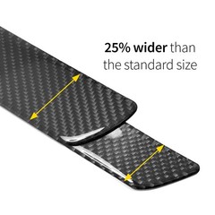 Ford Mustang X-Large Black Carbon Fiber 4 Pcs Universal Door Sill Plates