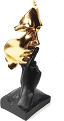 Thinker Statue-Silence is Gold-Abstract Art Figurine Decor12″ H No Hear No See