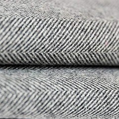 Rustic Herringbone Fabric Doorstop – Charcoal Grey, 8×7 Inches, Machine Washable