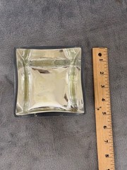 Large Heavy Rectangular Decorative Flower Vase MirrorThick Glass 5.5″x 4″ x 3.1″