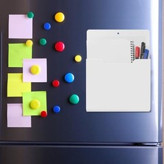Feifeiya 2 Pcs Magnetic File Folder Wall 12.2 x 9.4 Inches White Color Vertical