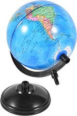 Rotating World Globe 6 Inch Spinning Earth Globe with Stand for Kids Learning Ge