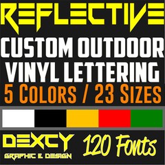 Custom REFLECTIVE Decal Sticker Reflective Lettering for Car Window Mailbox Sign