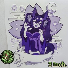 [Vtuber][3 Inch.] Akiphonic Monochrome Water-Resistant Fan Art Sticker!