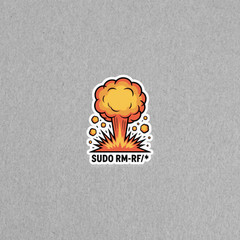 Explosive Coding Humor Tech Sticker for Laptop and Devices #6204