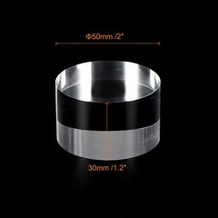 MECCANIXITY Clear Acrylic Solid Cylinder Round Display Riser, 1.2 clear