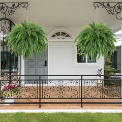 26 In. H Green Artificial Fern Plant with 95 Branches for Indoor and Outdoor Dec