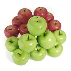 12× Artificial Apples Fake Simulation Fruit Home Kitchen Party Wedding Decor USA