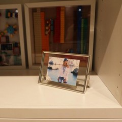 SILVER FLOATING FRAME 4″X6″ HORIZONTAL FOR PICTURE 3X5 2X3 1X2 SMALL DESKTOP P