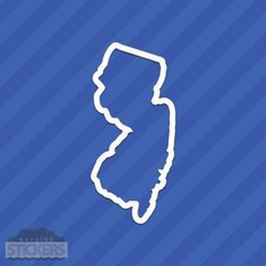 New Jersey NJ State Outline Vinyl Decal Sticker