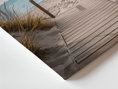 Coastal Beach Pathway Canvas Wall Art Ocean Landscape Print For Home Decor