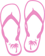 Flip Flops Vinyl Art Decal Sticker Car Truck RV Door Window Wall Laptop Tablet
