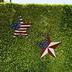 American Barn Star, Metal Patriotic Old Glory American Flag Barn Star Wall De…