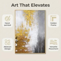 Sophisticated 28×40 in Framed Abstract Art – Perfect for Living Rooms & Offices