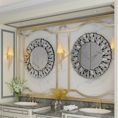 Round Wall Mirror for Living Room Large Elegant Mirror HD Art Decorative Mirror
