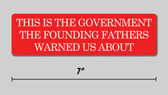 Anti-Trump «Founding Fathers Warned Us» Sticker Anti-MAGA 7″ Vinyl Decal