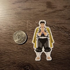 Stone Hashira Gyomei Posing Sticker – Vinyl Waterproof – Original Artwork