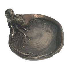 Summit Collection Mermaid Trinket Dish Tray Functional Art Nouveau Ocean Theme