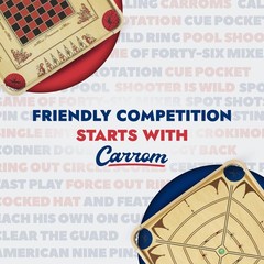 Carrom Board Game Set — Large Board Games for Adults & Children — Over 85 Board
