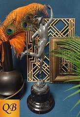 ART DECO BRONZE MERCURY STATUE HERMES SCULPTURE CHATSWORTH HOUSE GREEN FIGURINE