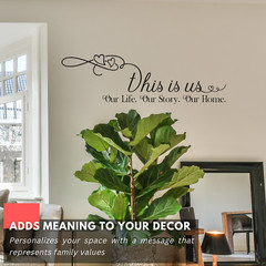 Inspirational Wall Decal – This Is Us, Our Life, Our Story, Our Home – Family