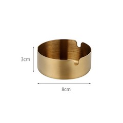 2025 New Design 8CM Round Stainless Steel Ashtray Portable Tabletop Silver