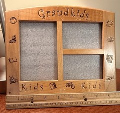 Vintage 1990’s Y2K Grandkids Wood Photo Picture Frame collage Grandparents