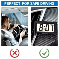 New 3 Pack Mini Digital Clock Small Adhesive Stick On Easy To Read Large Numbers