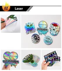 50/100/150/200 Custom Logo Die Cut White Vinyl Stickers Personalized Waterproof