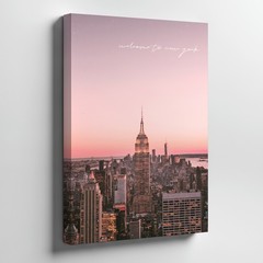 New York City Skyline Canvas Wall Art Urban Nyc Sunset Cityscape Print Art Print