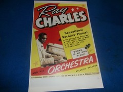 RAY CHARLES 1950’s Era CONCERT POSTER Reproduction NEW