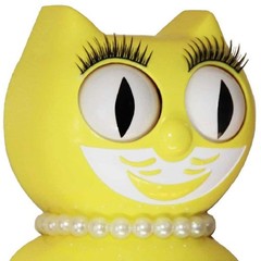 SPRING DAFFODIL LADY KIT CAT CLOCK 15.5″ Yellow Kit-Cat Klock Free Battery NEW