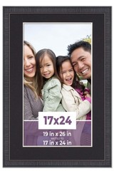 17×24 Frame Mahogany With Black Picture Mat For 17×24 Photo – Mahogany 19×26 Fra
