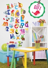 ABC Wall Decals – Alphabet Educational Animal Stickers – Classroom Decor – Pl…