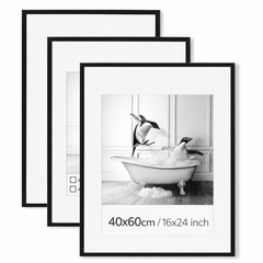3 Pack 40x60cm Aluminum Picture Frames Wall Hanging Poster Frame for Home Decor